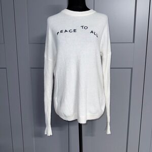 Madewell‎ Peace To All Wool Alpaca Blend Sweater Pullover Relaxed Softcore Sz XS